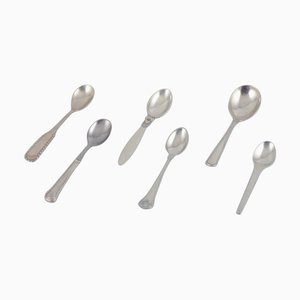 Kaffeelöffel & Marmeladenlöffel von Georg Jensen für Cohr, 1920er, 6er Set