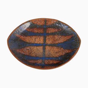 Low Ceramic Bowl by Mari Simmulson for Upsala Ekeby, Sweden, 1960s