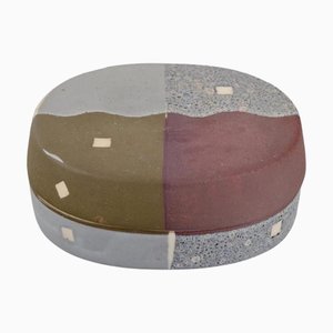 Scatola con coperchio in ceramica di Malene Müllertz, Danimarca, 1991