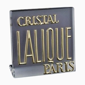Exhibition Store Sign in Partially Frosted Glass by René Lalique, France, 1970s