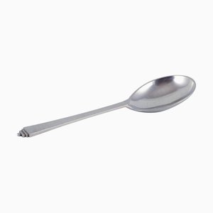 Pyramid Serving Spoon in Sterling Silver from Georg Jensen, 1940s