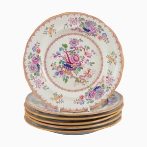 Plates in Faience, Ashworth, England, Set of 6