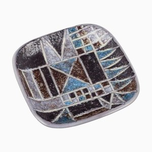 Tri Dish aus Keramik mit geometrischen Mustern von Ingrid Atterberg für Upsala Ekeby, Schweden