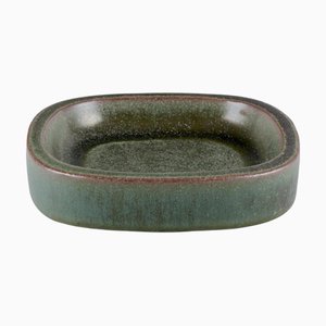 Piatto in ceramica con glassa a guscio d'uovo di Per Linnemann-Schmidt per Palshus, anni '70