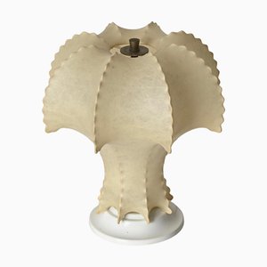 Mid-Century Modern Beige Palm Cocoon Table Lamp by Castiglioni, 1960s