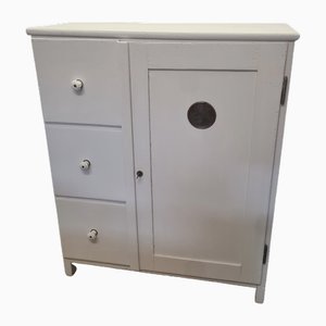 Dutch Brocante Pine Bacon Cupboard, 1890s