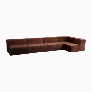 Trio Modular Sofas in Brown Teddy by Team Form Ag for Cor, 1970s, Set of 5