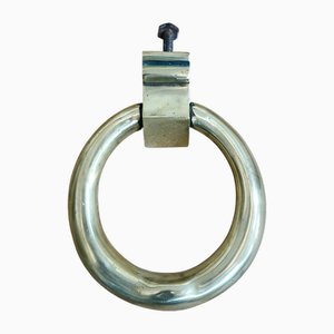 Antique Brass Ring Door Knocker, 1920s