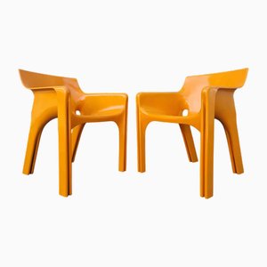 Italienische Gaudi Stühle von Vico Magistretti für Artemide, Italien, 1970er, 2er Set