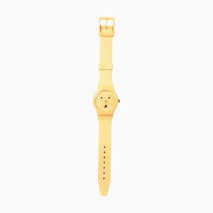 Reloj de pulsera rosa de plástico y goma de A. Mendini para Museo Alchimia, años 90