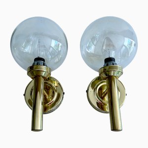 Vintage Glass Sconces from Abo Randers Denmark, 1960s, Set of 2