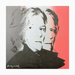 After Andy Warhol, Self Portrait Grey-Red, 1980s, Print