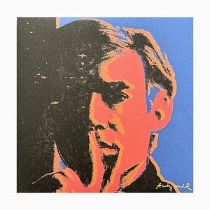 Después de Andy Warhol, Autorretrato azul-rojo, años 80, Impresión