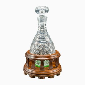 English Galleried Ships Decanter, 1910, Set of 2