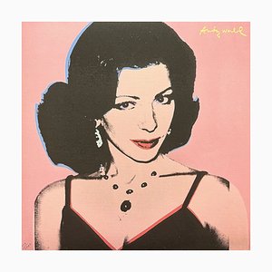 Después de Andy Warhol, Retrato de una celebridad en rosa, años 80, Impresión