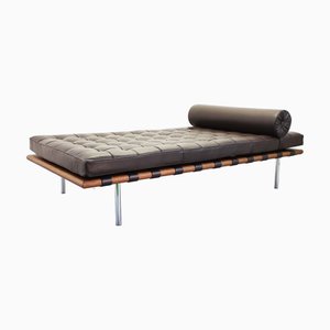 Divan en Cuir Marron par Ludwig Mies Van Der Rohe pour Knoll International, 2010s
