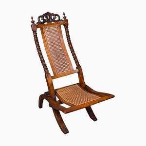 English Folding Steamer Chair, 1870s