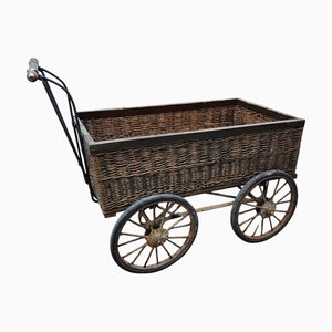 Bäckerei Brotmarktwagen aus Rattan, 1890er