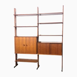 Libreria vintage a due scomparti, anni '60