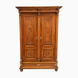 Antiker Kleiderschrank aus Eiche, 1880