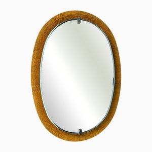 Moderner italienischer Mid-Century Spiegel aus Farbglas von Veca für Fontana Arte, 1970