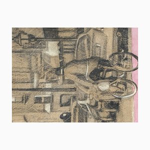 Luca Zampetti, The Snubbing Security of Paris, 2003, Graphite and Encaustic on Board
