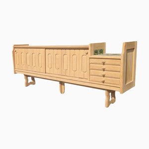 Vintage Sideboard in Light Oak by Guillerme & Chambron for Votre Maison