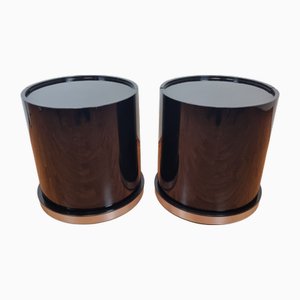 Schwarz Lackierte Nachttische von Mario Sabot, 1970er, 2er Set
