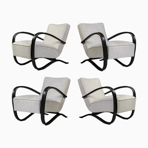 Art Deco Armchairs by J. Halabala for Up Závody, 1930s, Set of 4