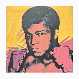 Después de Andy Warhol, Muhammad Ali Yellow, años 80, Impresión