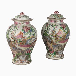 Potiches in the style of Edmè Samson, Set of 2