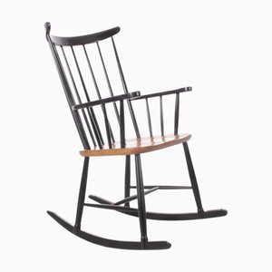 Mid-Century Modern Scandinavian Rocking Chair attributed to Tapiovaara, 1960s