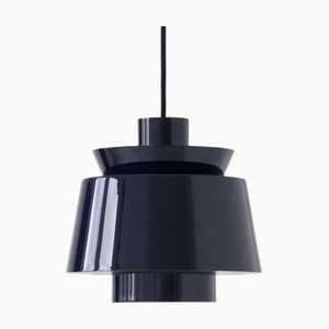 Mid-Century Modern Scandinavian Pendant Lamp Utzon JU1 in Steel Blue, 1940s