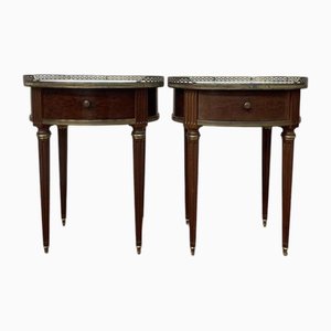 Louis XVI Bedside Tables with Spindle Legs, Set of 2