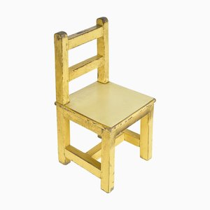 Children's Chair in Patinated Wood