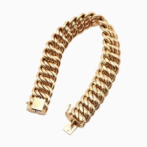 Brazalete francés antiguo grande de oro