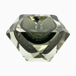 Large Murano Glass Diamond Bowl Element attributed to Flavio Poli, Italy, 1970s