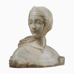 Amadéo Gennarelli, Bust of Young Woman, 1920, Alabaster