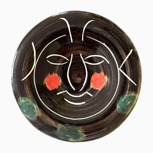 Piatto in gres smaltato di Pablo Picasso per Madoura