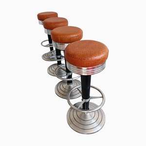 Art Deco Inspired Bar Stools by Go-in Desig,n Munich, Germany, 1980s, Set of 4