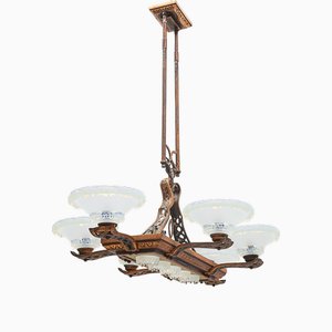 Lampada a sospensione Art Déco vintage, anni '30