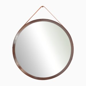 Miroir Rond avec Cadre en Teck, 1960s