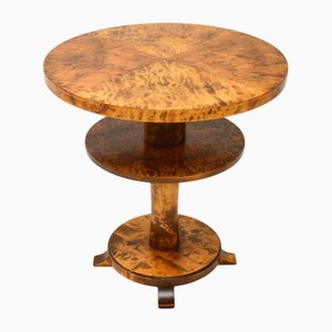 Table d'Appoint Art Déco en Bouleau Satiné, Suède, 1930s