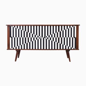 Mid-Century Op-Art Sideboard, 1960er.