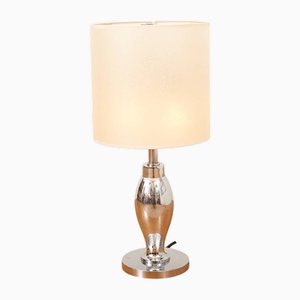Lampada da Tavolo con Base in Metallo Cromato