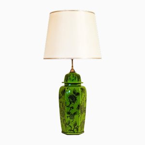 Large Oriental-Style Ceramic Table Lamp, 1960s