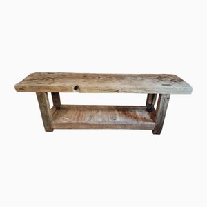 19th Century French Workbench with Beech Top & Oak Legs