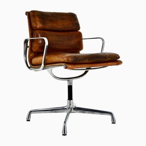Leather Soft Pad Chair attributed to Charles and Ray Eames for Herman Miller, 1970s