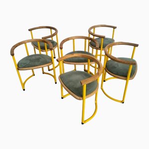 Achillea Yellow Chairs by Tito Agnoli for Ycami, 1970s, Set of 6