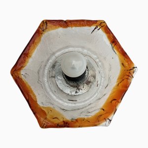 Lámpara de pared vintage de cristal de Murano de Mazzega, Italia, años 70